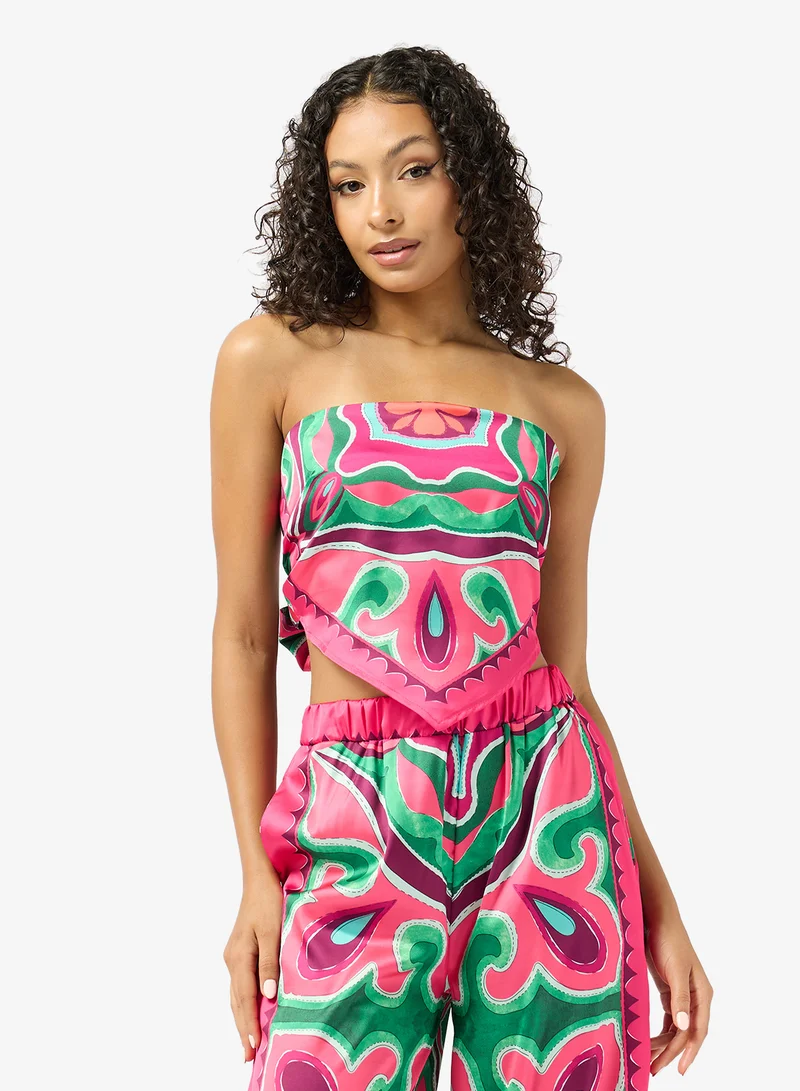 Ginger Scarf Print Top & Pant Coord Set